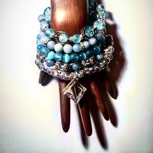 5 TIER OCEAN BLUE BRACELET